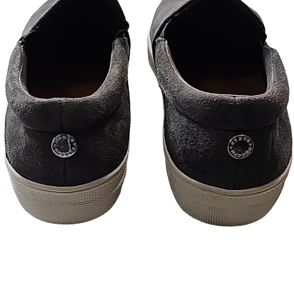 Steve Madden Womens Sz 7.5 Gills Gray Suede Platform Slip On Sneakers